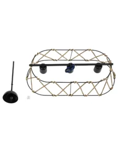 GLOBOSTAR® GATSBY 203-0006 Vintage Κρεμαστό Φωτιστικό Οροφής με Ντουί 3 x E27 AC 220-240V IP20 - Μαύρο & Μπεζ - Μ60 x Π28 x Υ22cm 17 203 0006 8