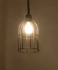 Alternative view of GLOBOSTAR® TALAH 203-0009 Vintage Κρεμαστό Φωτιστικό Οροφής με Ντουί 1 x E27 AC 220-240V IP20 - Μαύρο & Μπεζ - Μ15.5 x Π15.5 x Υ30cm