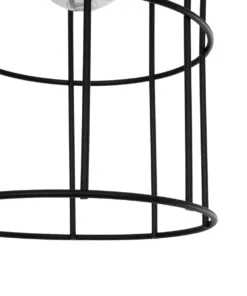 GLOBOSTAR® TALAH 203-0009 Vintage Κρεμαστό Φωτιστικό Οροφής με Ντουί 1 x E27 AC 220-240V IP20 - Μαύρο & Μπεζ - Μ15.5 x Π15.5 x Υ30cm 17 203 0009 7