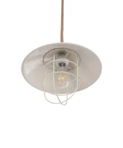 GLOBOSTAR® TULUB 203-0010 Vintage Κρεμαστό Φωτιστικό Οροφής με Ντουί 1 x E27 AC 220-240V IP20 - Λευκό & Μπεζ - Μ33 x Π33 x Υ30cm 15 203 0010 5