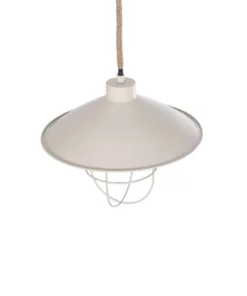 GLOBOSTAR® TULUB 203-0010 Vintage Κρεμαστό Φωτιστικό Οροφής με Ντουί 1 x E27 AC 220-240V IP20 - Λευκό & Μπεζ - Μ33 x Π33 x Υ30cm 16 203 0010 6