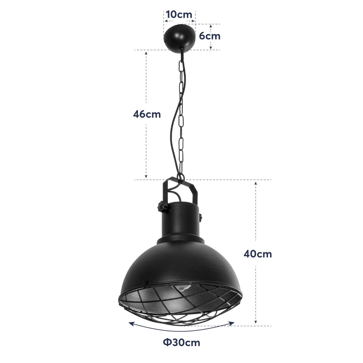 GLOBOSTAR® SIERRA 203-0011 Vintage Κρεμαστό Φωτιστικό Οροφής με Ντουί 1 x E27 AC 220-240V IP20 - Μαύρο & Χρυσό - Μ30 x Π30 x Υ40cm 11 GLOBOSTAR® SIERRA 203-0011 Vintage Κρεμαστό Φωτιστικό Οροφής με Ντουί 1 x E27 AC 220-240V IP20 - Μαύρο & Χρυσό - Μ30 x Π30 x Υ40cm - Image 10