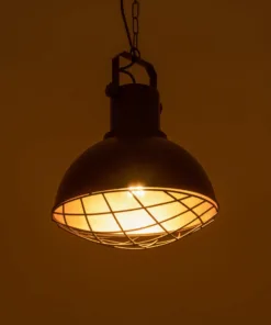 GLOBOSTAR® SIERRA 203-0011 Vintage Κρεμαστό Φωτιστικό Οροφής με Ντουί 1 x E27 AC 220-240V IP20 - Μαύρο & Χρυσό - Μ30 x Π30 x Υ40cm 12 203 0011 2