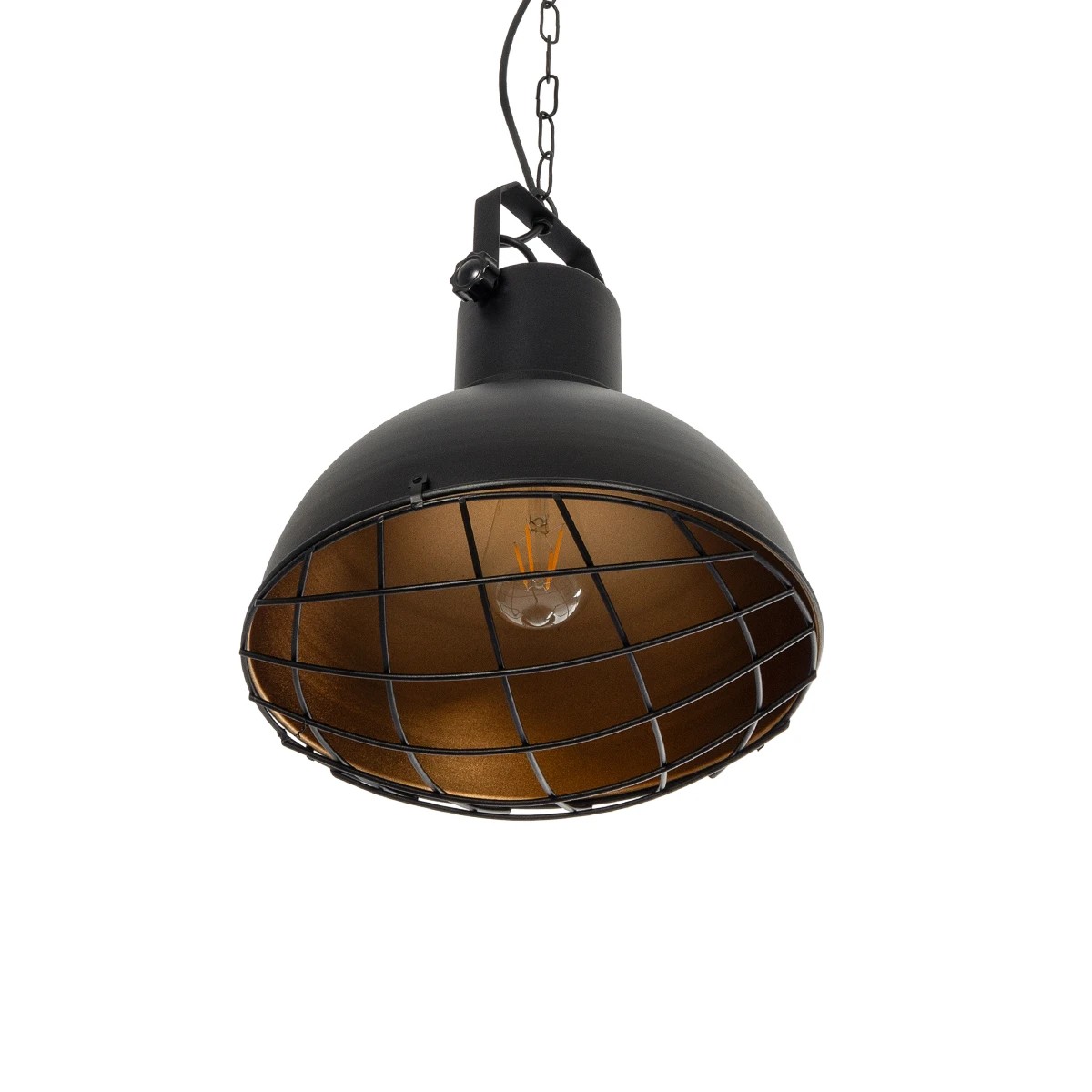 GLOBOSTAR® SIERRA 203-0011 Vintage Κρεμαστό Φωτιστικό Οροφής με Ντουί 1 x E27 AC 220-240V IP20 - Μαύρο & Χρυσό - Μ30 x Π30 x Υ40cm 6 GLOBOSTAR® SIERRA 203-0011 Vintage Κρεμαστό Φωτιστικό Οροφής με Ντουί 1 x E27 AC 220-240V IP20 - Μαύρο & Χρυσό - Μ30 x Π30 x Υ40cm - Image 5