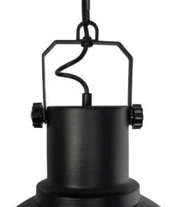 GLOBOSTAR® SIERRA 203-0011 Vintage Κρεμαστό Φωτιστικό Οροφής με Ντουί 1 x E27 AC 220-240V IP20 - Μαύρο & Χρυσό - Μ30 x Π30 x Υ40cm 17 203 0011 7