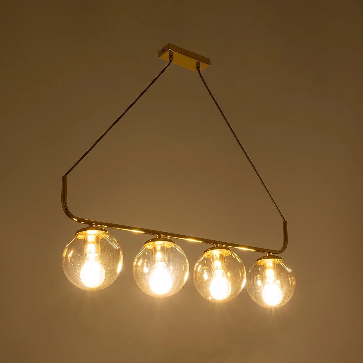 GLOBOSTAR® LATTICE 203-0019 Μοντέρνο Κρεμαστό Φωτιστικό Οροφής με Ντουί 4 x E27 AC 220-240V IP20 - Χρυσό - Μ78 x Π15 x Υ81cm 3 GLOBOSTAR® LATTICE 203-0019 Μοντέρνο Κρεμαστό Φωτιστικό Οροφής με Ντουί 4 x E27 AC 220-240V IP20 - Χρυσό - Μ78 x Π15 x Υ81cm - Image 2