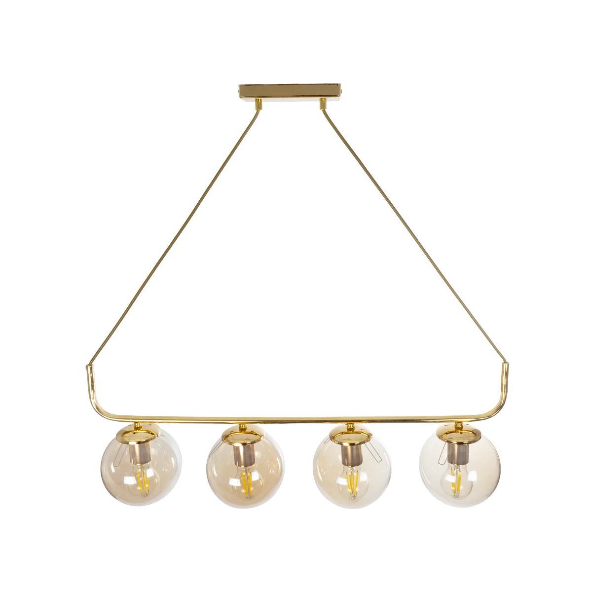 GLOBOSTAR® LATTICE 203-0019 Μοντέρνο Κρεμαστό Φωτιστικό Οροφής με Ντουί 4 x E27 AC 220-240V IP20 - Χρυσό - Μ78 x Π15 x Υ81cm 6 GLOBOSTAR® LATTICE 203-0019 Μοντέρνο Κρεμαστό Φωτιστικό Οροφής με Ντουί 4 x E27 AC 220-240V IP20 - Χρυσό - Μ78 x Π15 x Υ81cm - Image 5