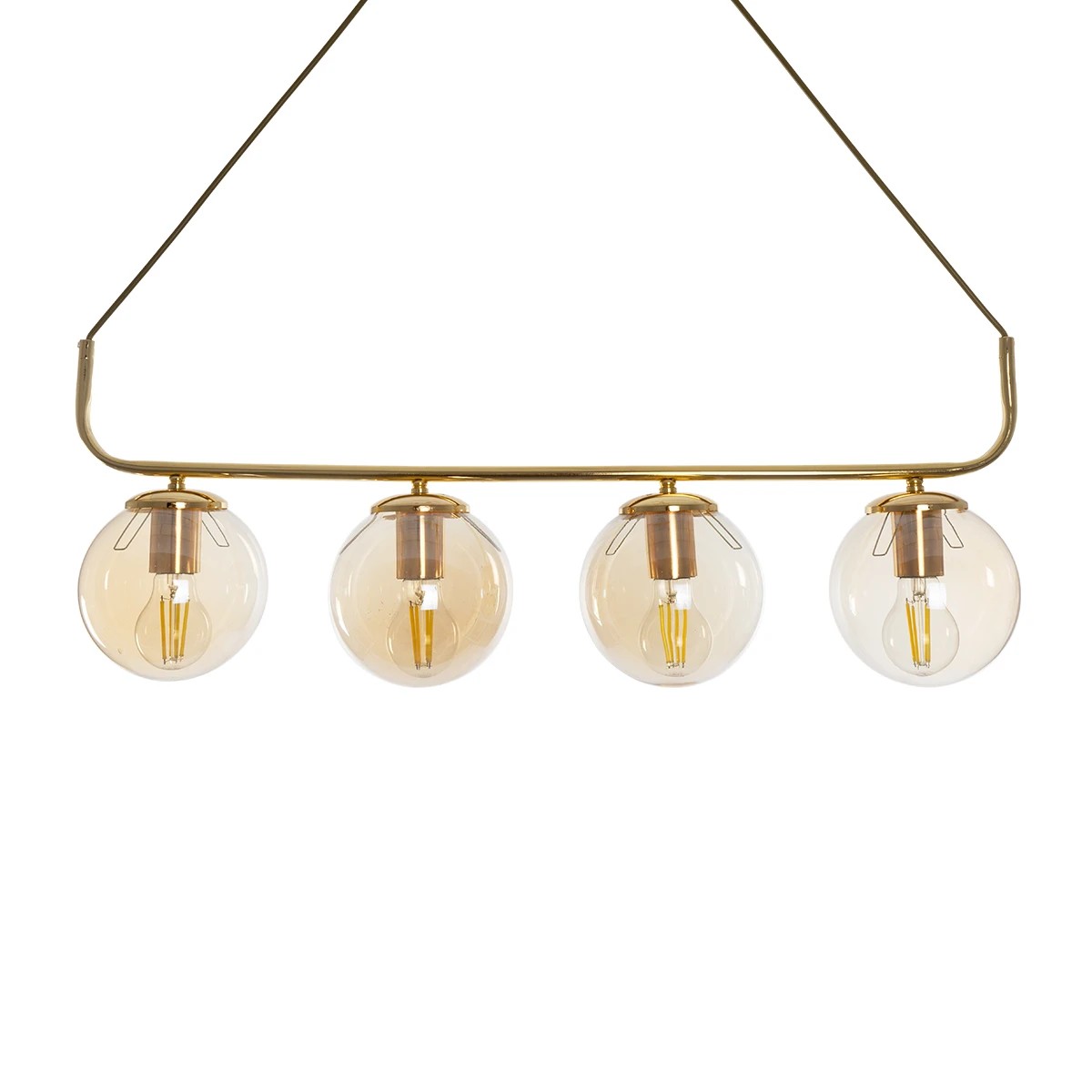 GLOBOSTAR® LATTICE 203-0019 Μοντέρνο Κρεμαστό Φωτιστικό Οροφής με Ντουί 4 x E27 AC 220-240V IP20 - Χρυσό - Μ78 x Π15 x Υ81cm 7 GLOBOSTAR® LATTICE 203-0019 Μοντέρνο Κρεμαστό Φωτιστικό Οροφής με Ντουί 4 x E27 AC 220-240V IP20 - Χρυσό - Μ78 x Π15 x Υ81cm - Image 6