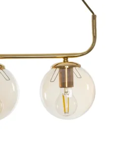 GLOBOSTAR® LATTICE 203-0019 Μοντέρνο Κρεμαστό Φωτιστικό Οροφής με Ντουί 4 x E27 AC 220-240V IP20 - Χρυσό - Μ78 x Π15 x Υ81cm 17 203 0019 7