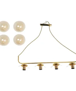 GLOBOSTAR® LATTICE 203-0019 Μοντέρνο Κρεμαστό Φωτιστικό Οροφής με Ντουί 4 x E27 AC 220-240V IP20 - Χρυσό - Μ78 x Π15 x Υ81cm 19 203 0019 9