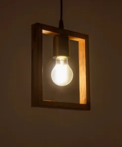 Alternative view of GLOBOSTAR® EDISON 203-0020 Vintage Κρεμαστό Φωτιστικό Οροφής με Ντουί 1 x E27 AC 220-240V IP20 - Μπεζ & Μαύρο - Μ19 x Π5 x Υ22cm