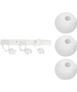 GLOBOSTAR® YASAM 203-0027 Vintage Κρεμαστό Φωτιστικό Οροφής με Ντουί 3 x E27 AC 220-240V IP20 - Λευκό - Μ45 x Π18 x Υ30cm 21 203 0027 10