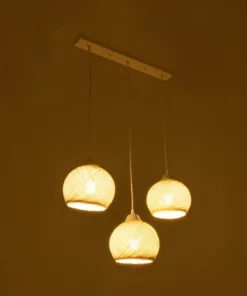 Alternative view of GLOBOSTAR® YASAM 203-0027 Vintage Κρεμαστό Φωτιστικό Οροφής με Ντουί 3 x E27 AC 220-240V IP20 - Λευκό - Μ45 x Π18 x Υ30cm