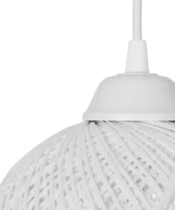 GLOBOSTAR® YASAM 203-0027 Vintage Κρεμαστό Φωτιστικό Οροφής με Ντουί 3 x E27 AC 220-240V IP20 - Λευκό - Μ45 x Π18 x Υ30cm 19 203 0027 8