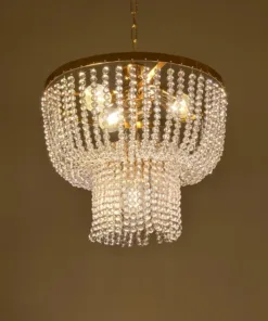 GLOBOSTAR® CRYSTAL 203-0028 Κλασικό Κρεμαστό Φωτιστικό Οροφής με Ντουί 3 x E27 AC 220-240V IP20 - Χρυσό & Διάφανο - Μ41 x Π41 x Υ40cm 12 203 0028 2