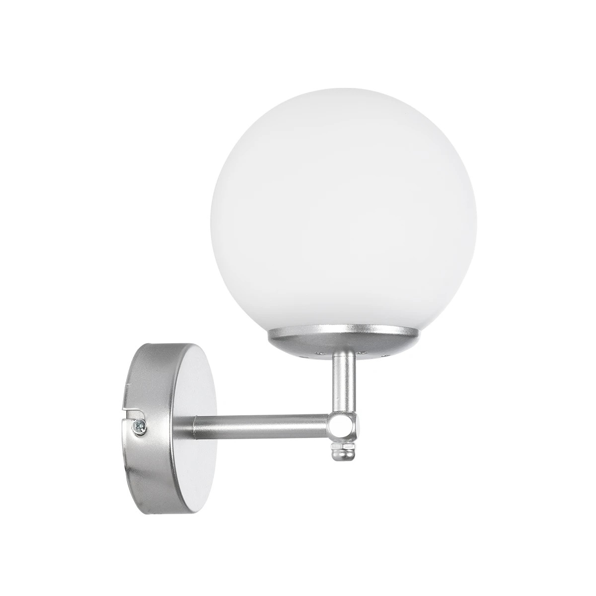 GloboStar® DALPH 203-0031 Vintage Επιτοίχιο Φωτιστικό Απλίκα Μονόφωτο 1 x E27 IP20 Ασημί Μέταλλο με Λευκό Γυαλί - M18 x Π15 x Υ23cm 5 GloboStar® DALPH 203-0031 Vintage Επιτοίχιο Φωτιστικό Απλίκα Μονόφωτο 1 x E27 IP20 Ασημί Μέταλλο με Λευκό Γυαλί - M18 x Π15 x Υ23cm - Image 4