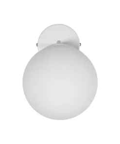 GloboStar® DALPH 203-0035 Vintage Επιτοίχιο Φωτιστικό Απλίκα Μονόφωτο 1 x E27 IP20 Λευκό Μέταλλο με Λευκό Γυαλί - M15 x Π25x Υ22cm 10 203 0035 3