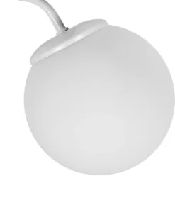 GloboStar® DALPH 203-0035 Vintage Επιτοίχιο Φωτιστικό Απλίκα Μονόφωτο 1 x E27 IP20 Λευκό Μέταλλο με Λευκό Γυαλί - M15 x Π25x Υ22cm 12 203 0035 5