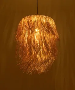 Alternative view of GLOBOSTAR® WEG 203-0036 Boho Κρεμαστό Φωτιστικό Οροφής με Ντουί 1 x E27 AC 220-240V IP20 - Μπεζ - M45 x Π45 x Υ53cm