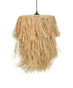 GLOBOSTAR® WEG 203-0036 Boho Κρεμαστό Φωτιστικό Οροφής με Ντουί 1 x E27 AC 220-240V IP20 - Μπεζ - M45 x Π45 x Υ53cm 15 203 0036 4