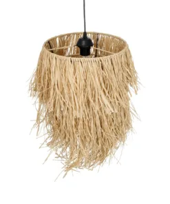 GLOBOSTAR® WEG 203-0036 Boho Κρεμαστό Φωτιστικό Οροφής με Ντουί 1 x E27 AC 220-240V IP20 - Μπεζ - M45 x Π45 x Υ53cm 17 203 0036 6