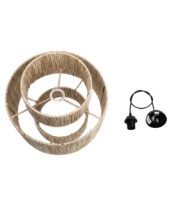 GLOBOSTAR® SALTO 203-0037 Boho Κρεμαστό Φωτιστικό Οροφής με Ντουί 1 x E27 AC 220-240V IP20 - Μπεζ - M40 x Π40 x Υ42cm 21 203 0037 10