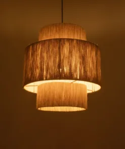 GLOBOSTAR® SALTO 203-0037 Boho Κρεμαστό Φωτιστικό Οροφής με Ντουί 1 x E27 AC 220-240V IP20 - Μπεζ - M40 x Π40 x Υ42cm 13 203 0037 2