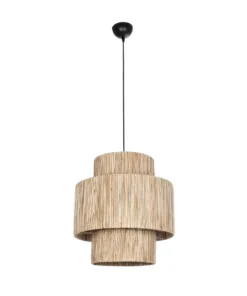 GLOBOSTAR® SALTO 203-0037 Boho Κρεμαστό Φωτιστικό Οροφής με Ντουί 1 x E27 AC 220-240V IP20 - Μπεζ - M40 x Π40 x Υ42cm 14 203 0037 3