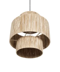 GLOBOSTAR® SALTO 203-0037 Boho Κρεμαστό Φωτιστικό Οροφής με Ντουί 1 x E27 AC 220-240V IP20 - Μπεζ - M40 x Π40 x Υ42cm 16 203 0037 5