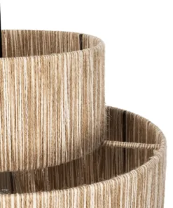 GLOBOSTAR® SALTO 203-0037 Boho Κρεμαστό Φωτιστικό Οροφής με Ντουί 1 x E27 AC 220-240V IP20 - Μπεζ - M40 x Π40 x Υ42cm 18 203 0037 7