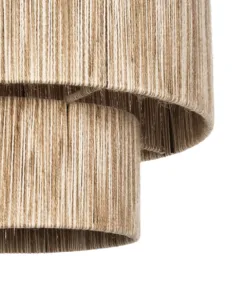 GLOBOSTAR® SALTO 203-0037 Boho Κρεμαστό Φωτιστικό Οροφής με Ντουί 1 x E27 AC 220-240V IP20 - Μπεζ - M40 x Π40 x Υ42cm 19 203 0037 8