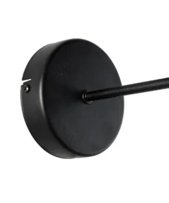 GloboStar® RALPH 203-0038 Vintage Επιτοίχιο Φωτιστικό Απλίκα Μονόφωτο 1 x E27 IP20 Μαύρο Μέταλλο με Μαύρο Ύφασμα - Μ22 x Π29 x Υ30cm 14 203 0038 6