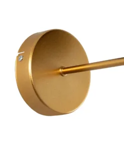 GloboStar® RALPH 203-0040 Vintage Επιτοίχιο Φωτιστικό Απλίκα Μονόφωτο 1 x E27 IP20 Χρυσό Μέταλλο με Μαύρο Ύφασμα - Μ22 x Π29 x Υ30cm 14 203 0040 6