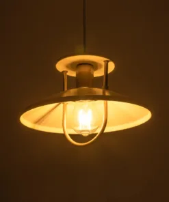 Alternative view of GLOBOSTAR® BILLA 203-0041 Vintage Κρεμαστό Φωτιστικό Οροφής με Ντουί 1 x E27 AC 220-240V IP20 - Λευκό & Χρυσό - M30.5 x Π30.5 x Υ20cm