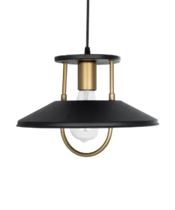 GLOBOSTAR® BILLA 203-0042 Vintage Κρεμαστό Φωτιστικό Οροφής με Ντουί 1 x E27 AC 220-240V IP20 - Μαύρο & Χρυσό - M30.5 x Π30.5 x Υ20cm 14 203 0042 4