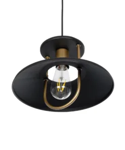 GLOBOSTAR® BILLA 203-0042 Vintage Κρεμαστό Φωτιστικό Οροφής με Ντουί 1 x E27 AC 220-240V IP20 - Μαύρο & Χρυσό - M30.5 x Π30.5 x Υ20cm 15 203 0042 5