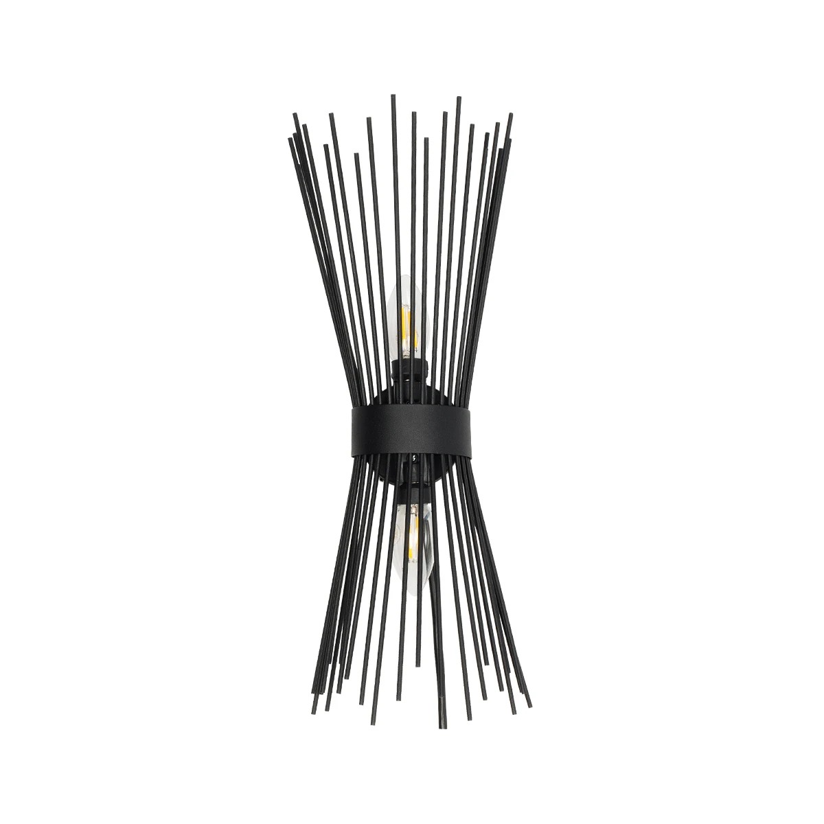 GloboStar® HORN 203-0043 Vintage Επιτοίχιο Φωτιστικό Απλίκα Δίφωτο 2 x E14 IP20 Μαύρο Μέταλλο - Μ14 x Π17 x Υ44.5cm 4 GloboStar® HORN 203-0043 Vintage Επιτοίχιο Φωτιστικό Απλίκα Δίφωτο 2 x E14 IP20 Μαύρο Μέταλλο - Μ14 x Π17 x Υ44.5cm - Image 3