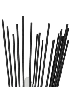 GloboStar® HORN 203-0043 Vintage Επιτοίχιο Φωτιστικό Απλίκα Δίφωτο 2 x E14 IP20 Μαύρο Μέταλλο - Μ14 x Π17 x Υ44.5cm 13 203 0043 6