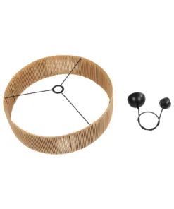 GLOBOSTAR® KYCLOS 203-0044 Boho Κρεμαστό Φωτιστικό Οροφής με Ντουί 1 x E27 AC 220-240V IP20 - Μπεζ - M55 x Π55 x Υ20cm 21 203 0044 10