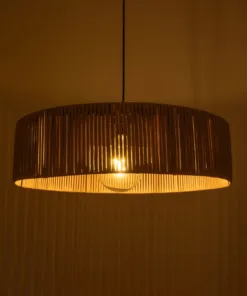 Alternative view of GLOBOSTAR® KYCLOS 203-0044 Boho Κρεμαστό Φωτιστικό Οροφής με Ντουί 1 x E27 AC 220-240V IP20 - Μπεζ - M55 x Π55 x Υ20cm