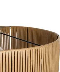 GLOBOSTAR® KYCLOS 203-0044 Boho Κρεμαστό Φωτιστικό Οροφής με Ντουί 1 x E27 AC 220-240V IP20 - Μπεζ - M55 x Π55 x Υ20cm 18 203 0044 7