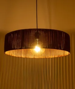 Alternative view of GLOBOSTAR® KYCLOS 203-0045 Boho Κρεμαστό Φωτιστικό Οροφής με Ντουί 1 x E27 AC 220-240V IP20 - Καφέ - M55 x Π55 x Υ20cm