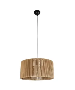 GLOBOSTAR® KYCLOS 203-0049 Boho Κρεμαστό Φωτιστικό Οροφής με Ντουί 1 x E27 AC 220-240V IP20 - Μπεζ - M40 x Π40 x Υ25.5cm 13 203 0049 3