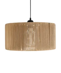 GLOBOSTAR® KYCLOS 203-0049 Boho Κρεμαστό Φωτιστικό Οροφής με Ντουί 1 x E27 AC 220-240V IP20 - Μπεζ - M40 x Π40 x Υ25.5cm 14 203 0049 4