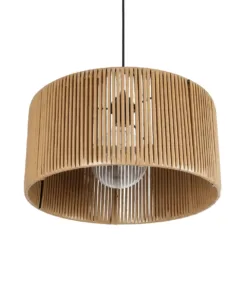 GLOBOSTAR® KYCLOS 203-0049 Boho Κρεμαστό Φωτιστικό Οροφής με Ντουί 1 x E27 AC 220-240V IP20 - Μπεζ - M40 x Π40 x Υ25.5cm 15 203 0049 5