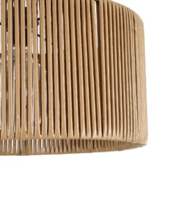 GLOBOSTAR® KYCLOS 203-0049 Boho Κρεμαστό Φωτιστικό Οροφής με Ντουί 1 x E27 AC 220-240V IP20 - Μπεζ - M40 x Π40 x Υ25.5cm 17 203 0049 7