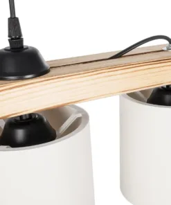 GLOBOSTAR® CUP 203-0054 Vintage Κρεμαστό Φωτιστικό Οροφής με Ντουί 5 x E27 AC 220-240V IP20 - Μπεζ & Λευκό - Μ100 x Π14 x Υ24cm 17 203 0054 7