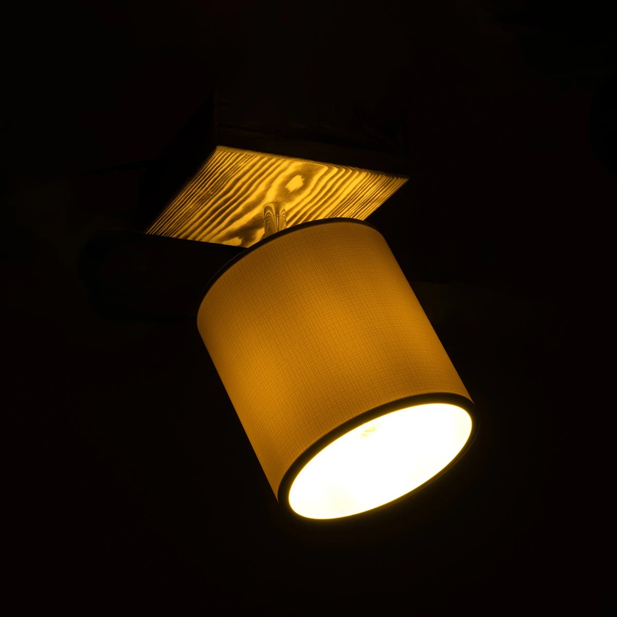 GloboStar® CUP 203-0057 Vintage Φωτιστικό Οροφής Σποτ Μονόφωτο 1 x E27 IP20 Μπεζ Ξύλο με Λευκό Ύφασμα - Μ14.5 x Π14.5 x Υ25cm 3 GloboStar® CUP 203-0057 Vintage Φωτιστικό Οροφής Σποτ Μονόφωτο 1 x E27 IP20 Μπεζ Ξύλο με Λευκό Ύφασμα - Μ14.5 x Π14.5 x Υ25cm - Image 2