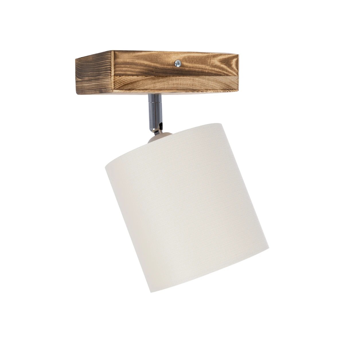 GloboStar® CUP 203-0057 Vintage Φωτιστικό Οροφής Σποτ Μονόφωτο 1 x E27 IP20 Μπεζ Ξύλο με Λευκό Ύφασμα - Μ14.5 x Π14.5 x Υ25cm 5 GloboStar® CUP 203-0057 Vintage Φωτιστικό Οροφής Σποτ Μονόφωτο 1 x E27 IP20 Μπεζ Ξύλο με Λευκό Ύφασμα - Μ14.5 x Π14.5 x Υ25cm - Image 4
