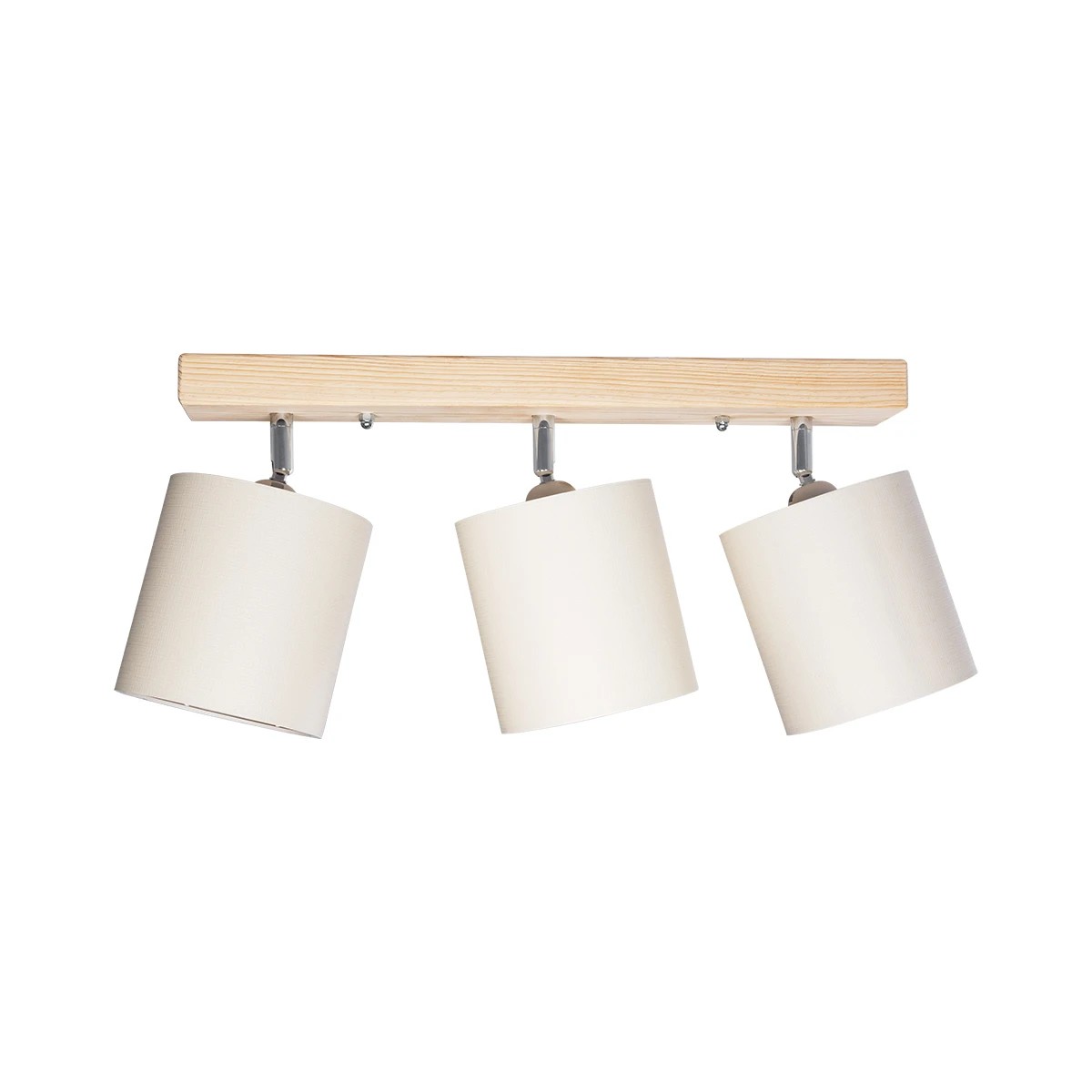 GloboStar® CUP 203-0058 Vintage Φωτιστικό Οροφής Ράγα Τρίφωτο 3 x E27 IP20 Μπέζ Ξύλο με Λευκό Ύφασμα - Μ60 x Π14 x Υ26cm 5 GloboStar® CUP 203-0058 Vintage Φωτιστικό Οροφής Ράγα Τρίφωτο 3 x E27 IP20 Μπέζ Ξύλο με Λευκό Ύφασμα - Μ60 x Π14 x Υ26cm - Image 4